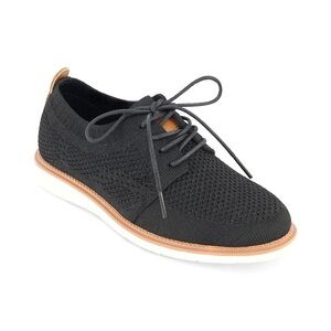 Boys Black Knit Dress Shoes